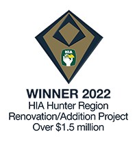 HIA Awards 2022 Winners for Renovation and Addition Project over 1.5 million award logo<br />
